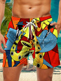 Oceanlyte Men's Saxophone Musician Graphic Print Shorts with Pockets