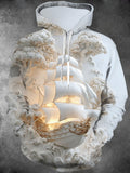 Oceanlyte Men's 3D Sailboat Ship Print Long Sleeve Hoodie with Chest Pocket