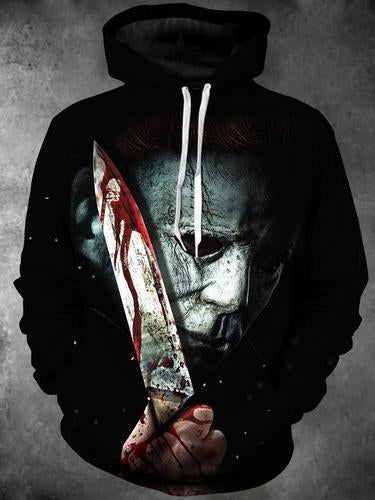 Joker Long Sleeve Hooded Pocket Men's Top