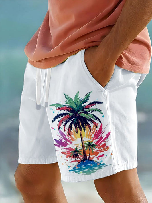 Coconut Tree Men's Shorts With Pocket