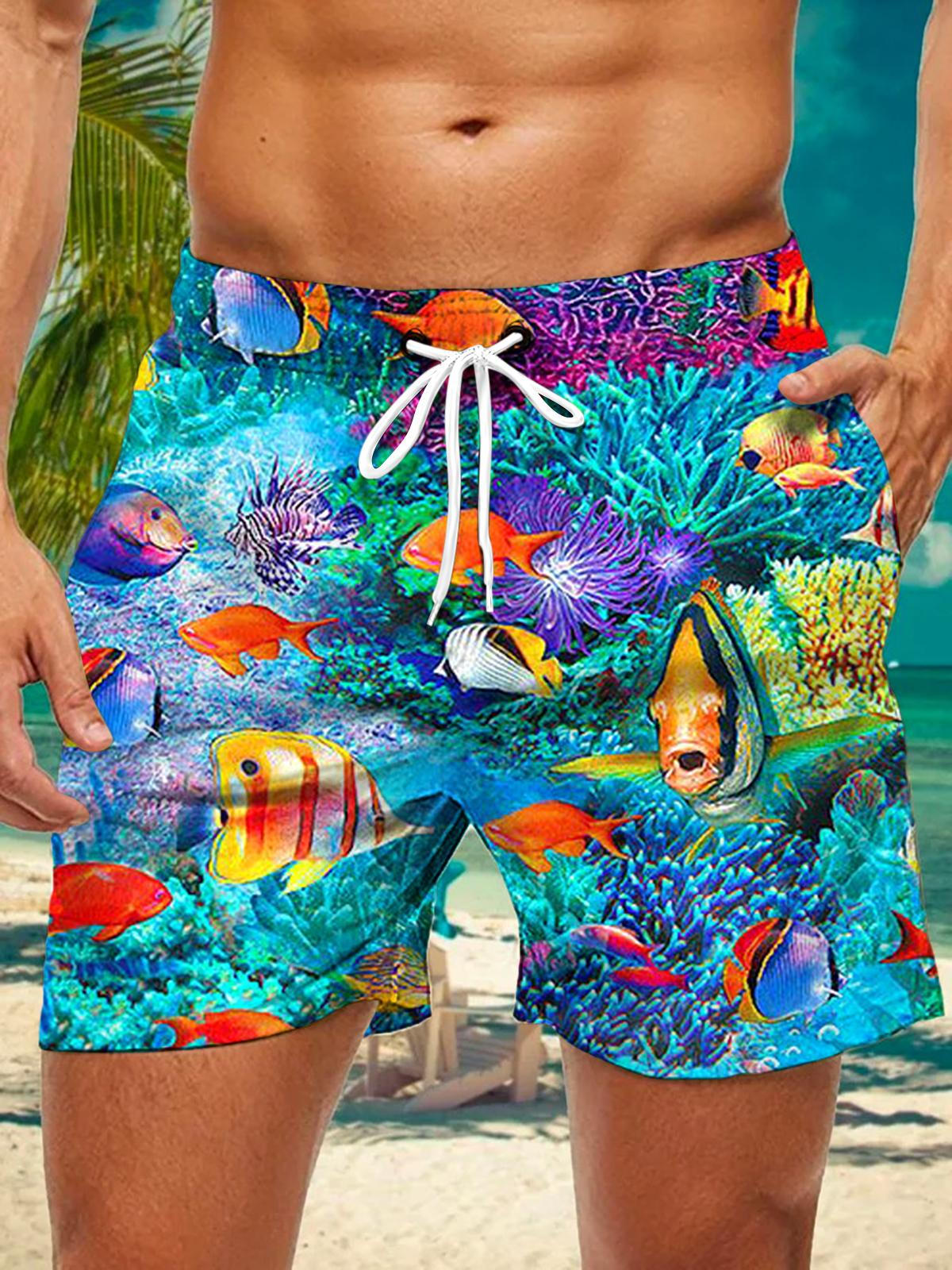 Marine Life Men's Shorts With Pocket