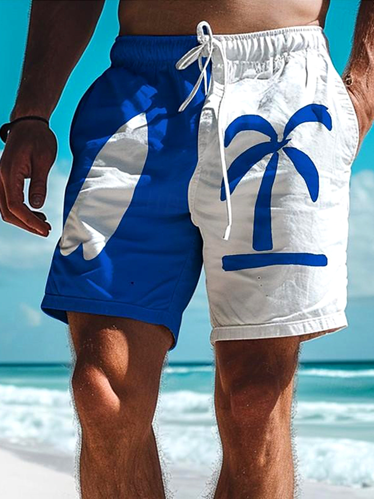 Coconut Tree Men's Shorts With Pocket