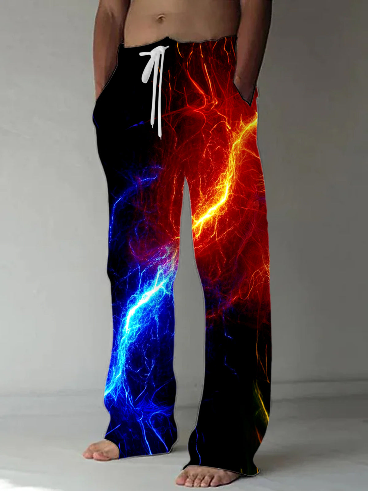 Lightning Men's Casual Elastic Waist Pants