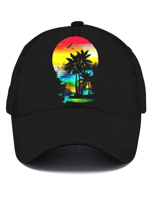 Coconut Tree Men's Print Baseball Cap