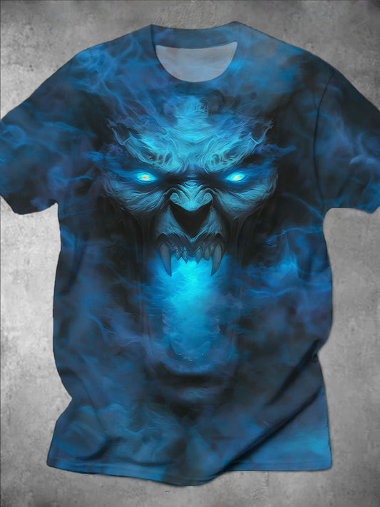 Dark Art Round Neck Short Sleeve Men's T-shirt