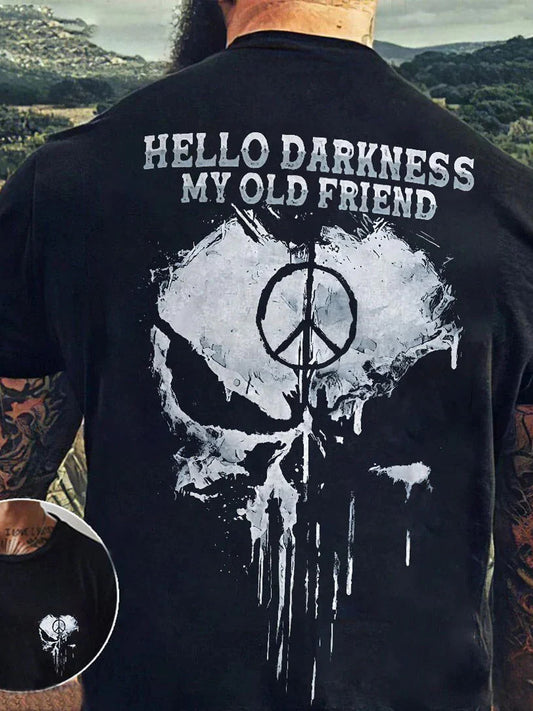 Hello Darkness My Old Friend Round Neck Short Sleeve Men's T-shirt