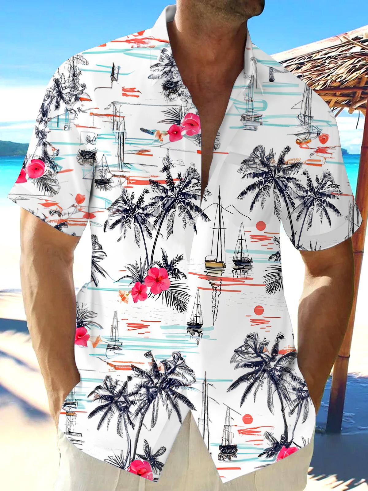 Hawaiian Men's Pocket Short Sleeve Shirts