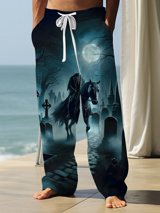 Halloween Men's Casual Elastic Waist Pants