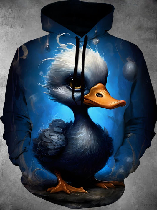 Duck Long Sleeve Hooded Pocket Men's Top