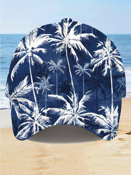 Hawaiian Palm Tree Print Men's Print Baseball Cap