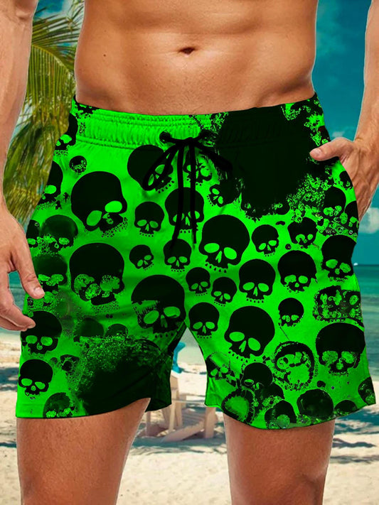 Skull Men's Print Pocket Shorts