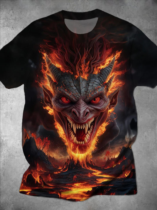 Dark Monster Round Neck Short Sleeve Men's T-shirt