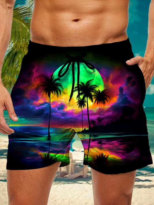 Coconut Tree Men's Shorts With Pocket