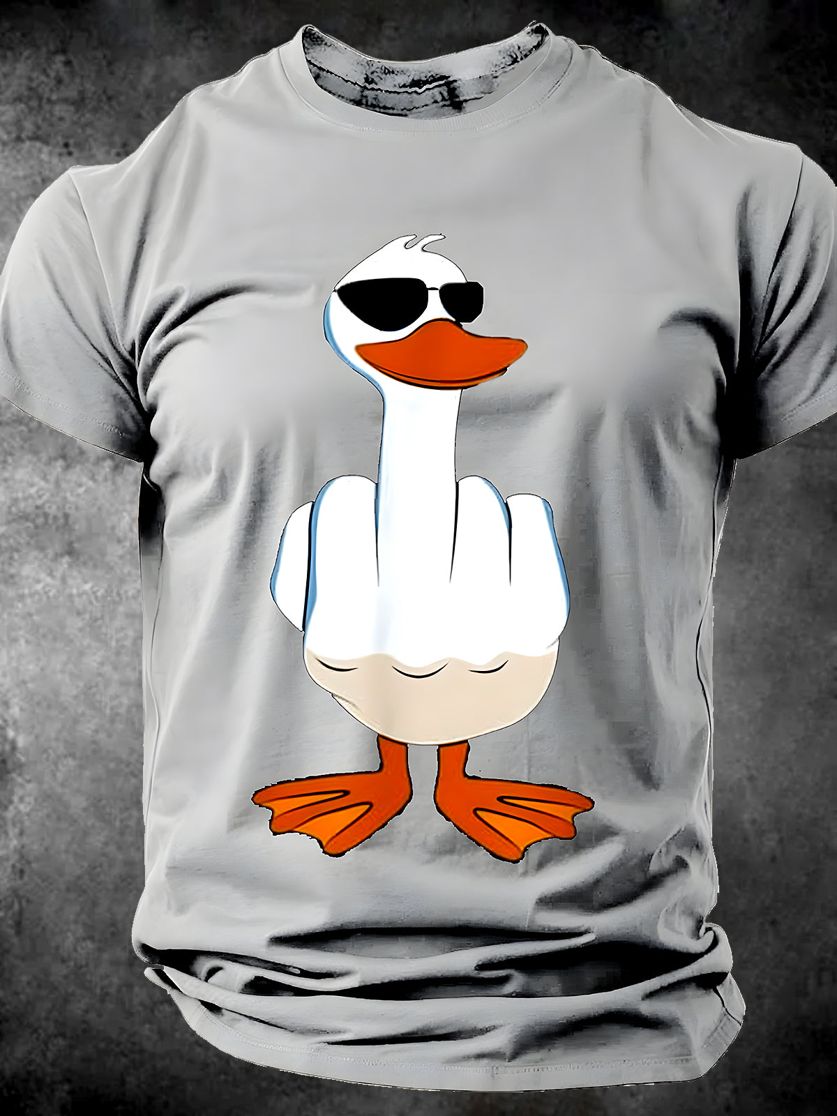 Duck Round Neck Short Sleeve Men's T-shirt